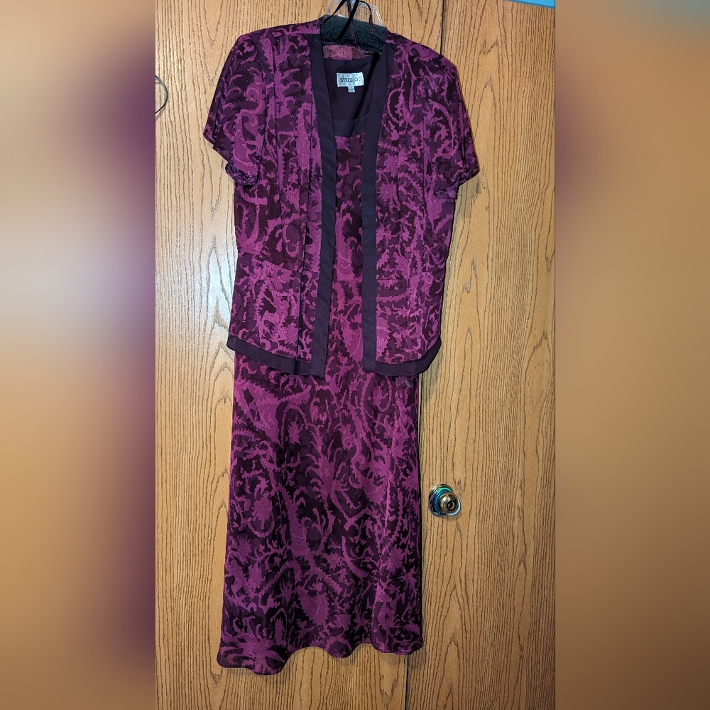 Ladies Studio I long dress with jacket size 14